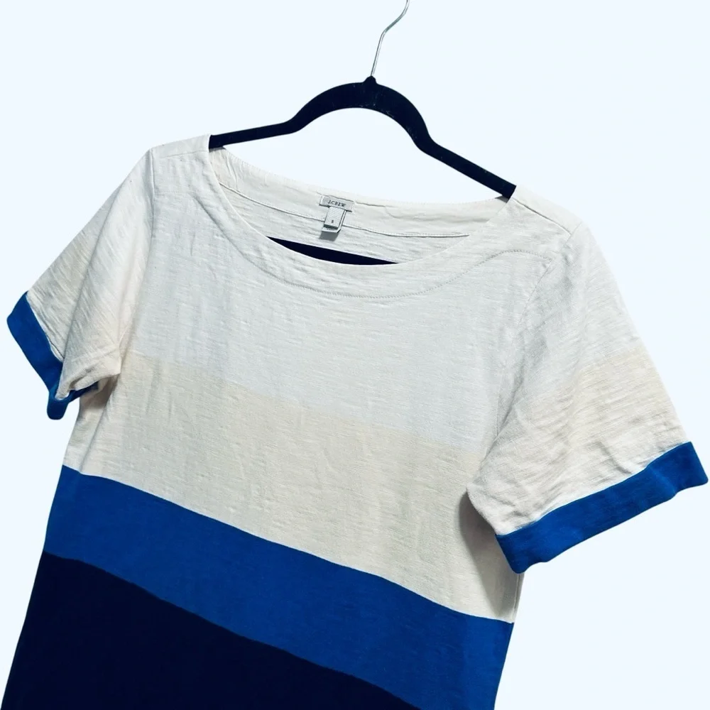 J. Crew colorblock striped nautical coastal summer shift dress Size S